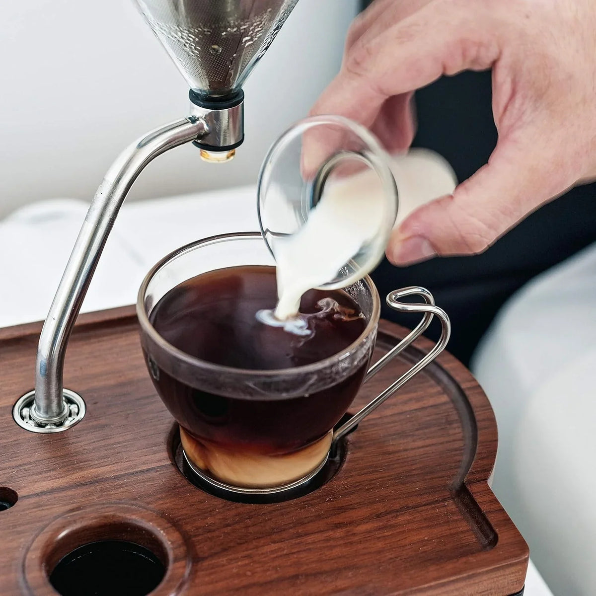 Coffee Alarm Clock Coffee Maker- Black Walnut