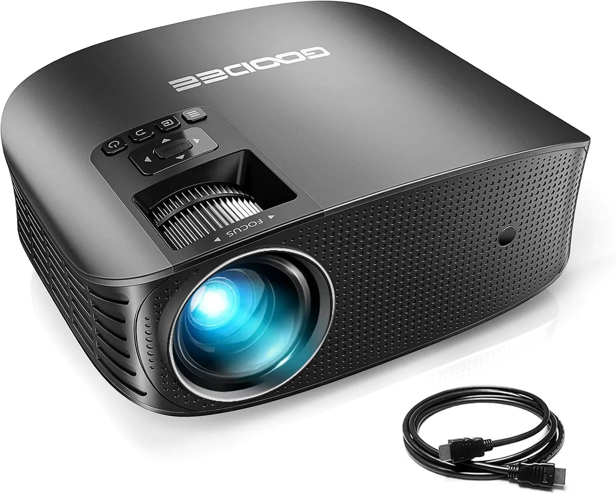 Intelligent 4K projector, equipped with 5G WIFI and Wireless functions, supports Dolby sound effect, outdoor projector, 400-inch zoom home theater projector, compatible with TV stick.
