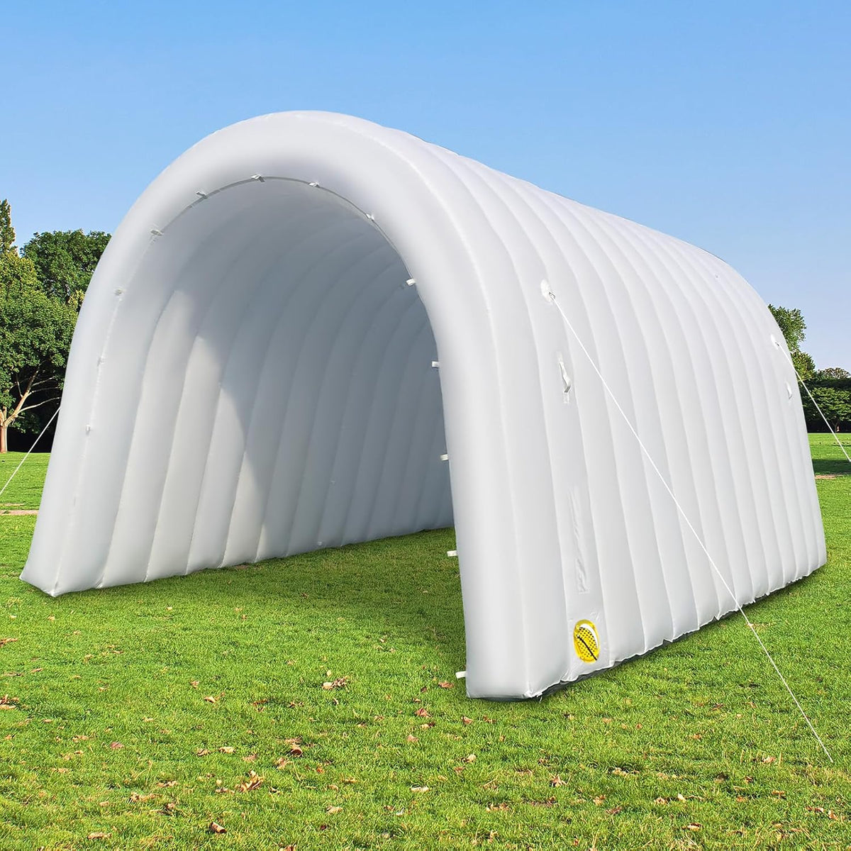 Inflatable sports tunnel entrance 16x10x10 feet, white, with built-in fan - suitable for team introductions, commercial promotion, trade shows, advertising and exhibition activities, inflatable tunnel tents