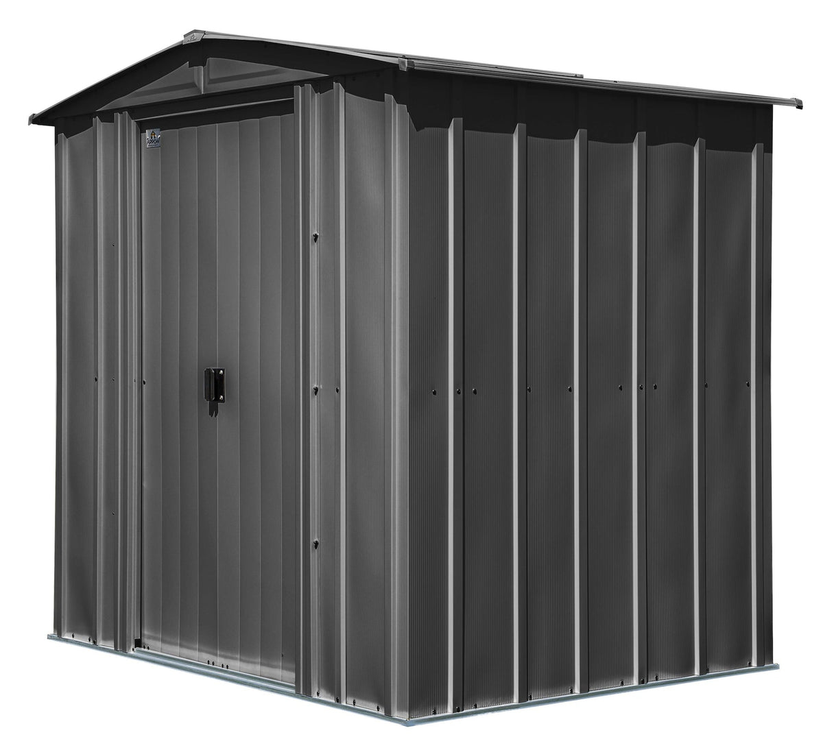 Arrow Classic Galvanized Steel Storage Shed, Charcoal, 6-ft x 5-ft