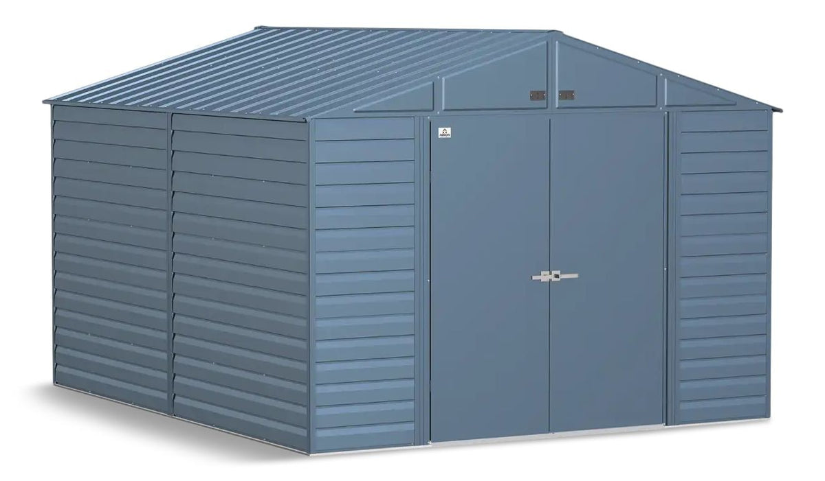 Arrow Select Galvanized Steel Storage Shed, Blue Grey, 10-ft x 8-ft