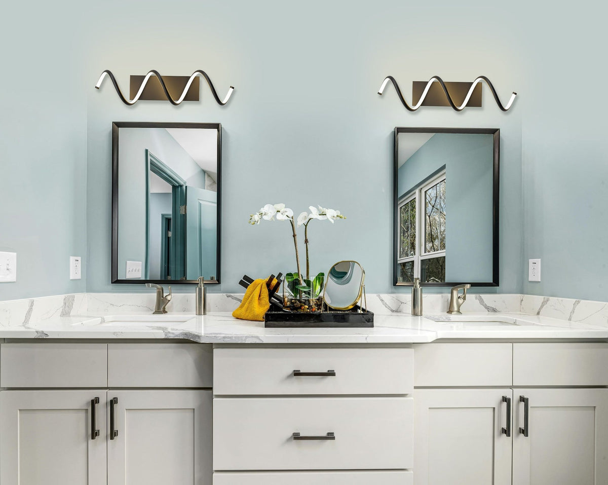 Dante 16W/3000K Matte Black Integrated LED Wall Lamp Vanity Light