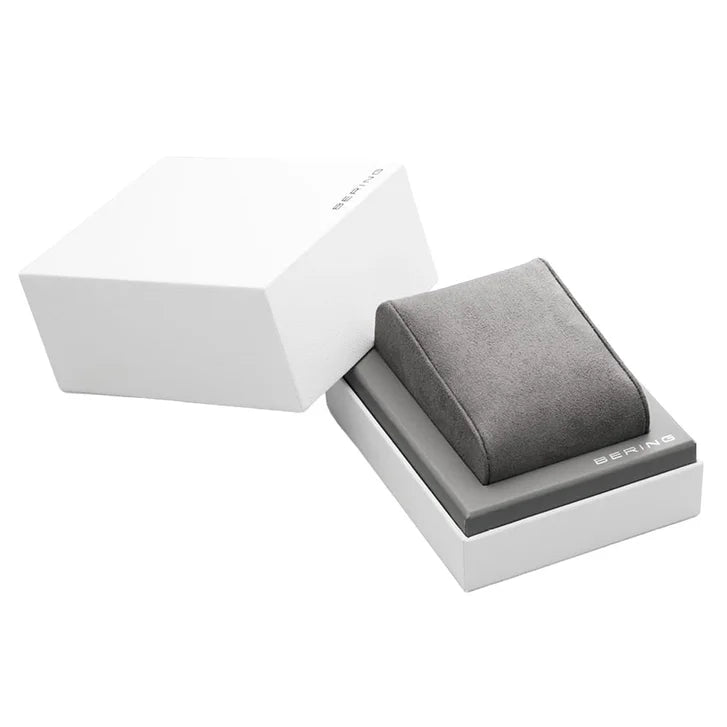Bering Titanium White Silver-tone Guilloche Dial Men's Watch