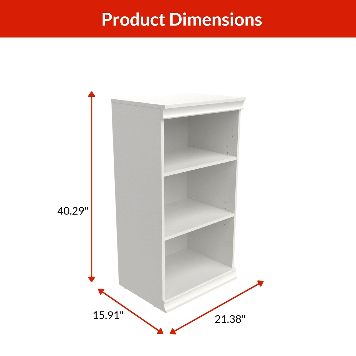 Modular Stackable Closet Storage Shelf Unit, White