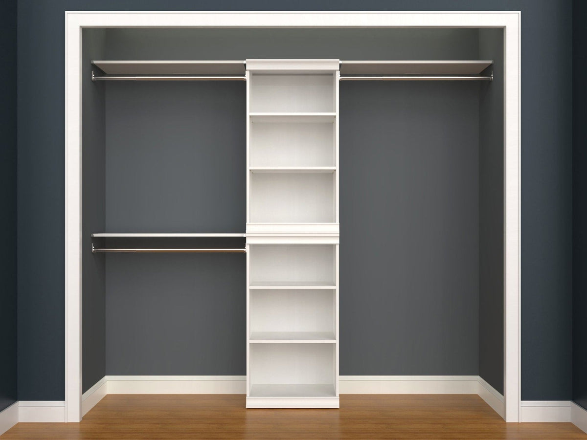 Modular Stackable Closet Storage Shelf Unit, White