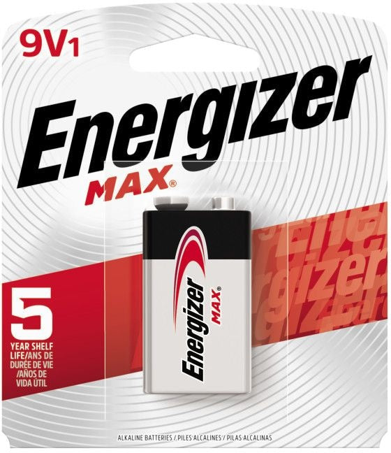 Max 1-pk 9V / 9 Volt Alkaline Battery, Long Lasting, All Purpose
