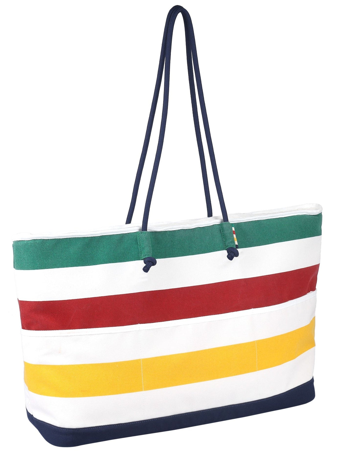 Stripes Insulated Canvas Cooler Bag, Navy