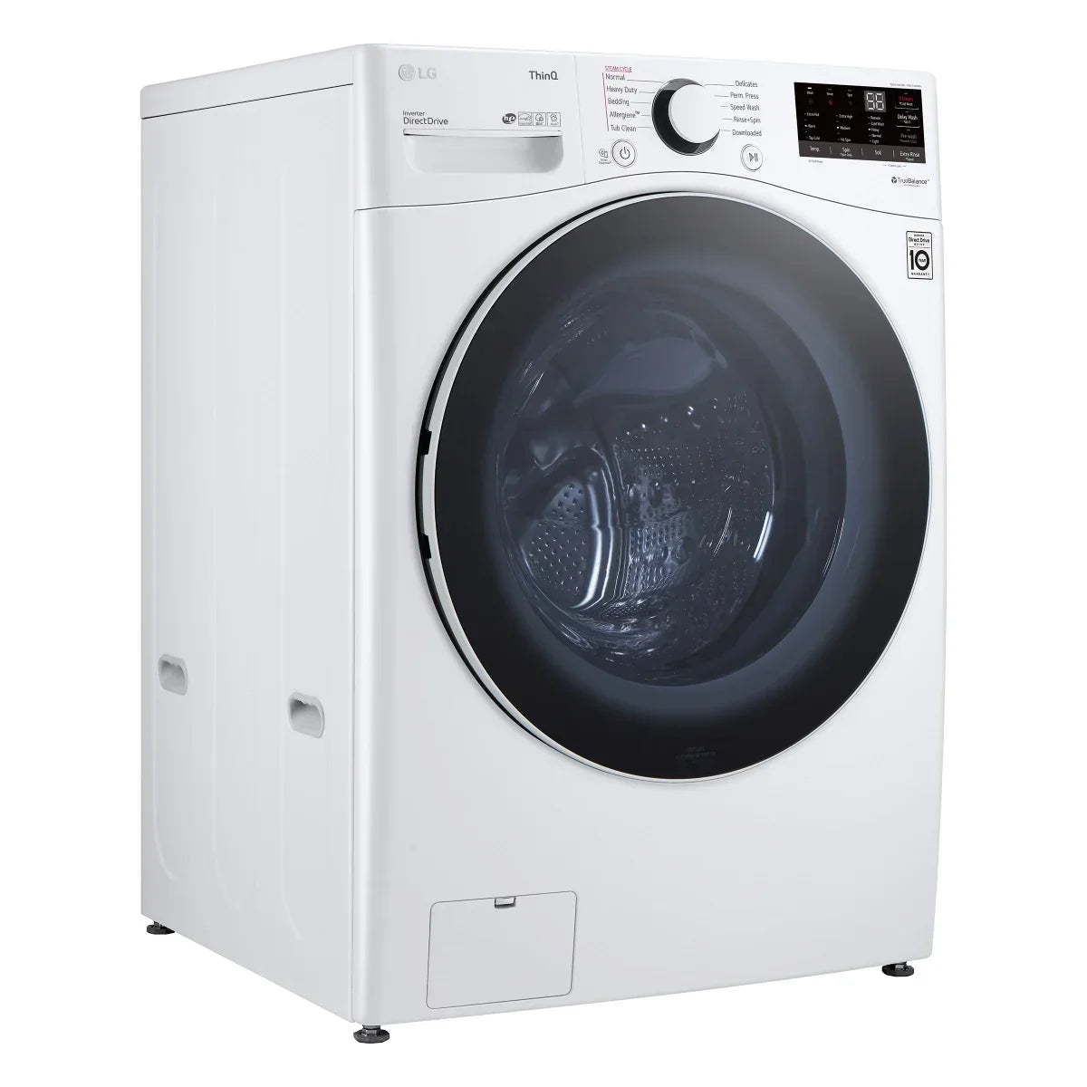 LG 5.2 cu ft. White Front Load Steam Washer with ThinQ Technology and Wi-Fi Enabled