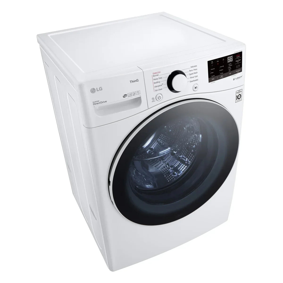 LG 5.2 cu ft. White Front Load Steam Washer with ThinQ Technology and Wi-Fi Enabled