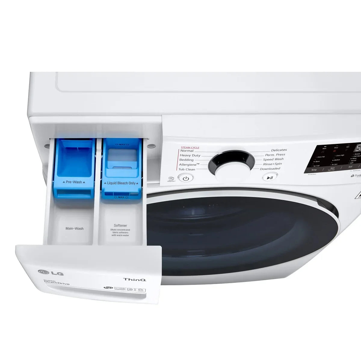 LG 5.2 cu ft. White Front Load Steam Washer with ThinQ Technology and Wi-Fi Enabled