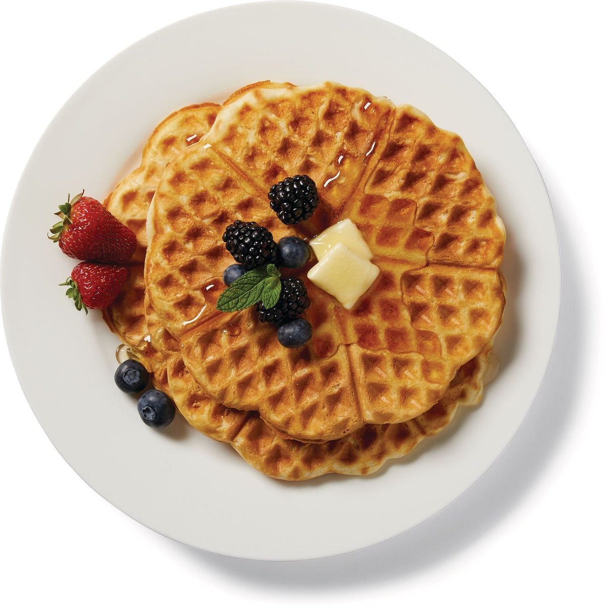 Round, Non-Stick Waffle Maker, Silver
