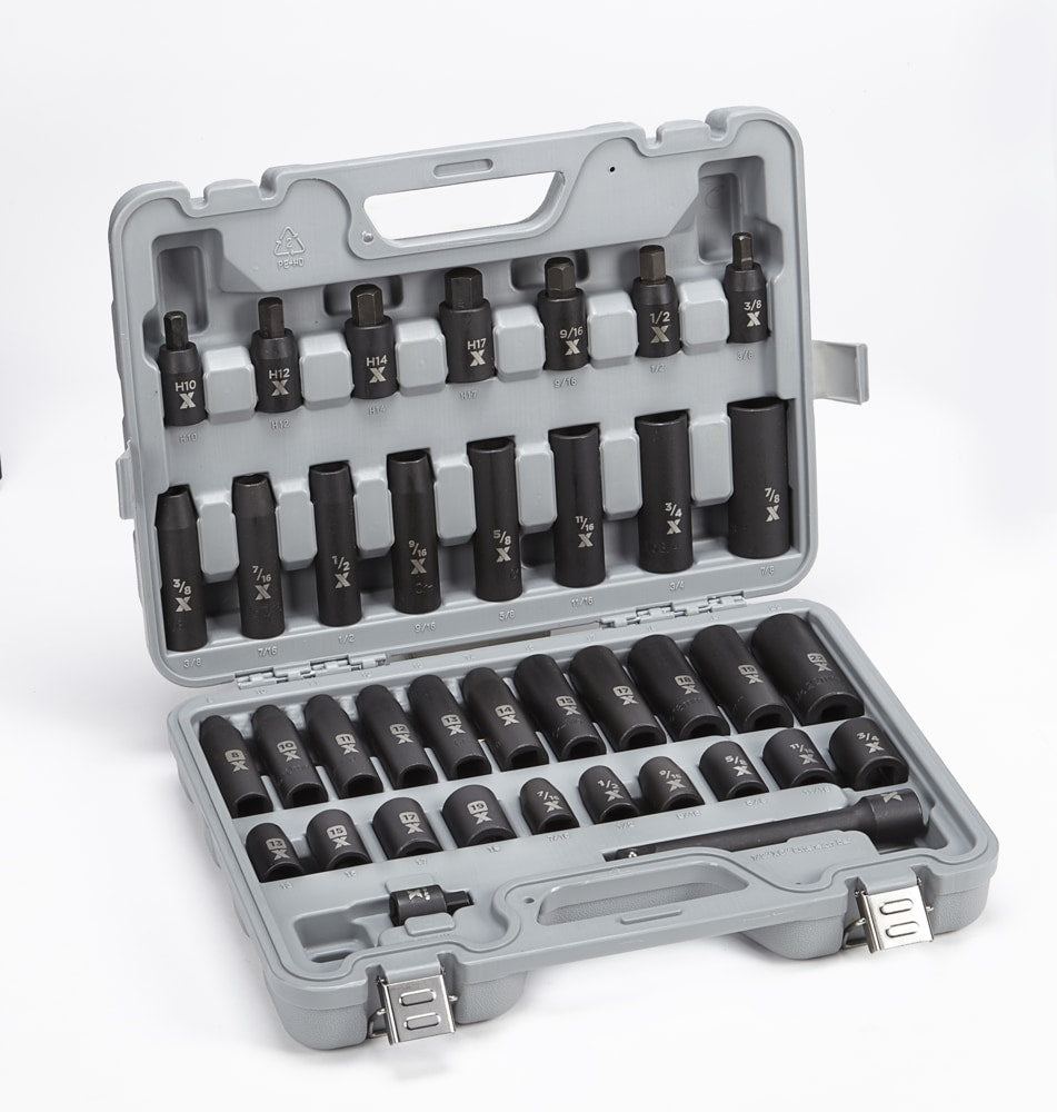 MAXIMUM 1/2-in Drive Professional Grade Impact Socket Set, 38-pc, CRMO