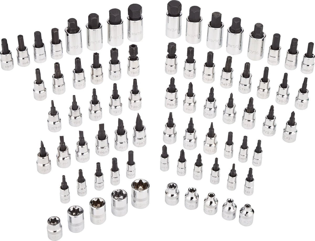 MAXIMUM Professional Grade Bit Socket Set, 75-pc