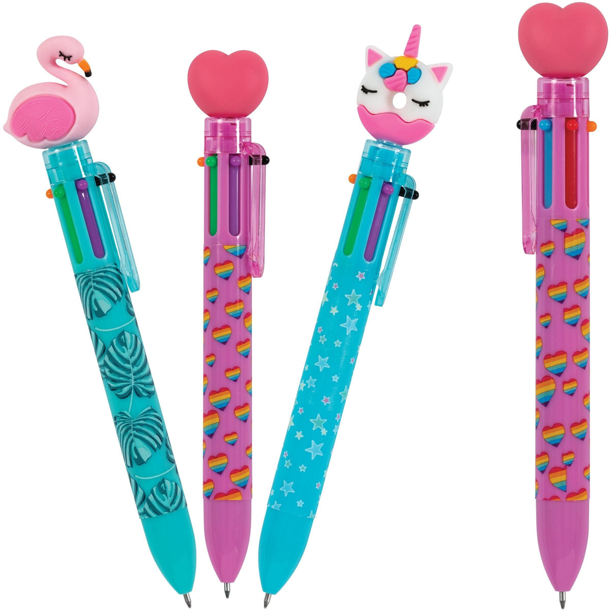Pen With Fun Toppers, Assorted Colours