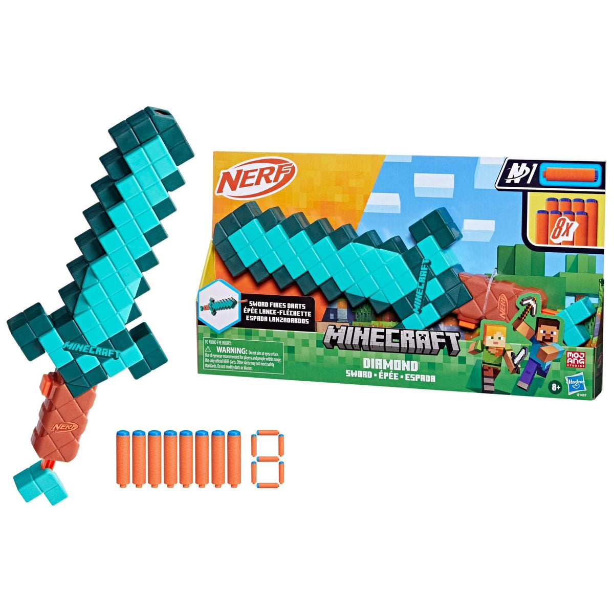 Diamond Sword Dart Blaster with 8 N1 Darts