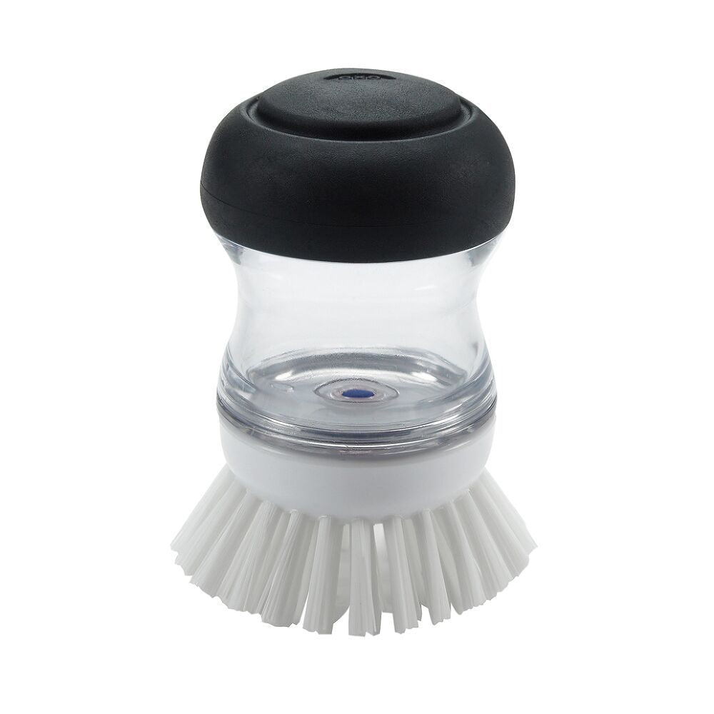 Refillable No-Mess Soap Dispensing Palm Cleaning Brush