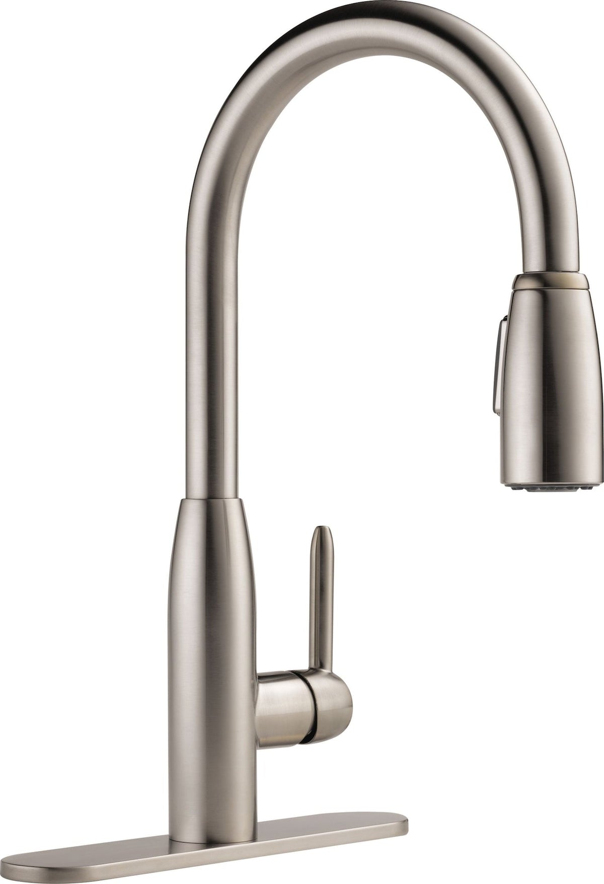 Tunbridge Single Handle High Arc Pull Down Kitchen Faucet, Stainless Steel