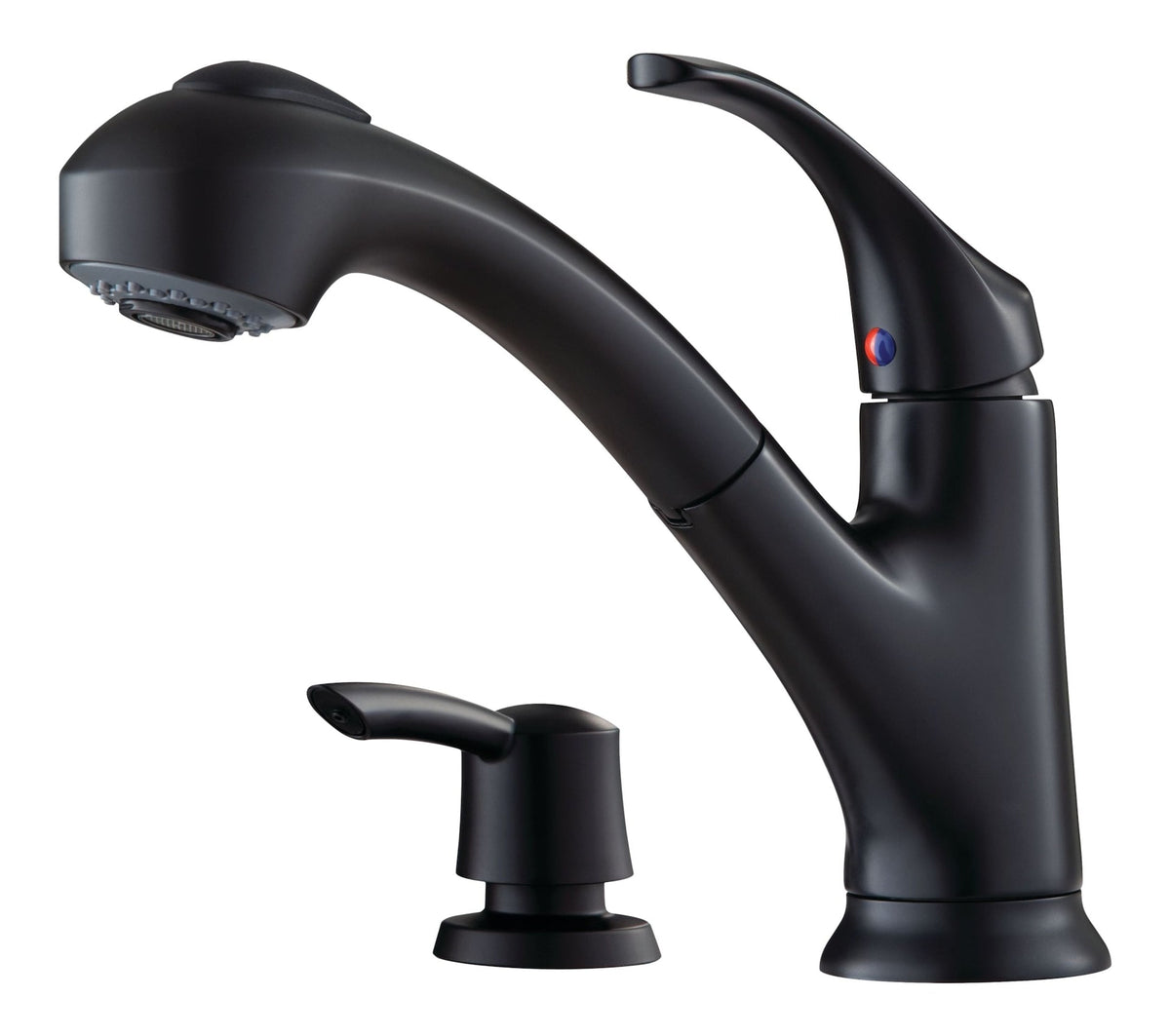 Shelton Matte Black Pull-Out Kitchen Faucet