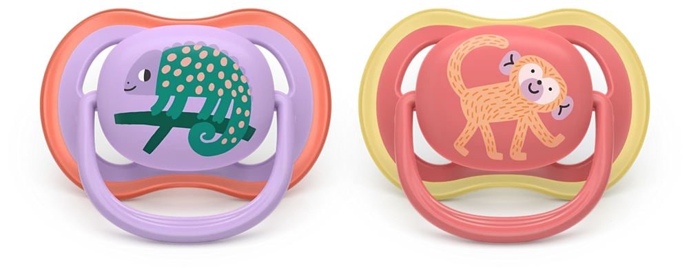 Ultra Air Pacifier 18m+, Chameleon, 2-pk