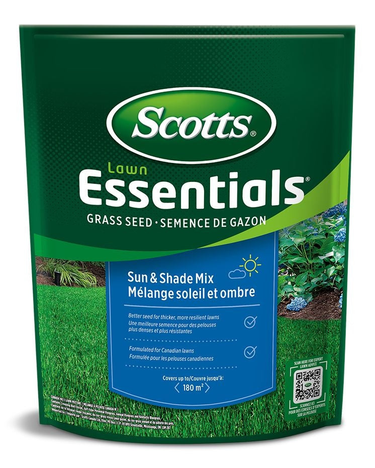 Lawn Essentials Sun & Shade Grass Seed Mix, Weed-Free, 1-kg