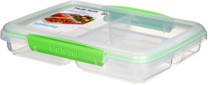 Multi Split Meal and Food Container, 820-mL (27.7 oz),with Dividers and Clips