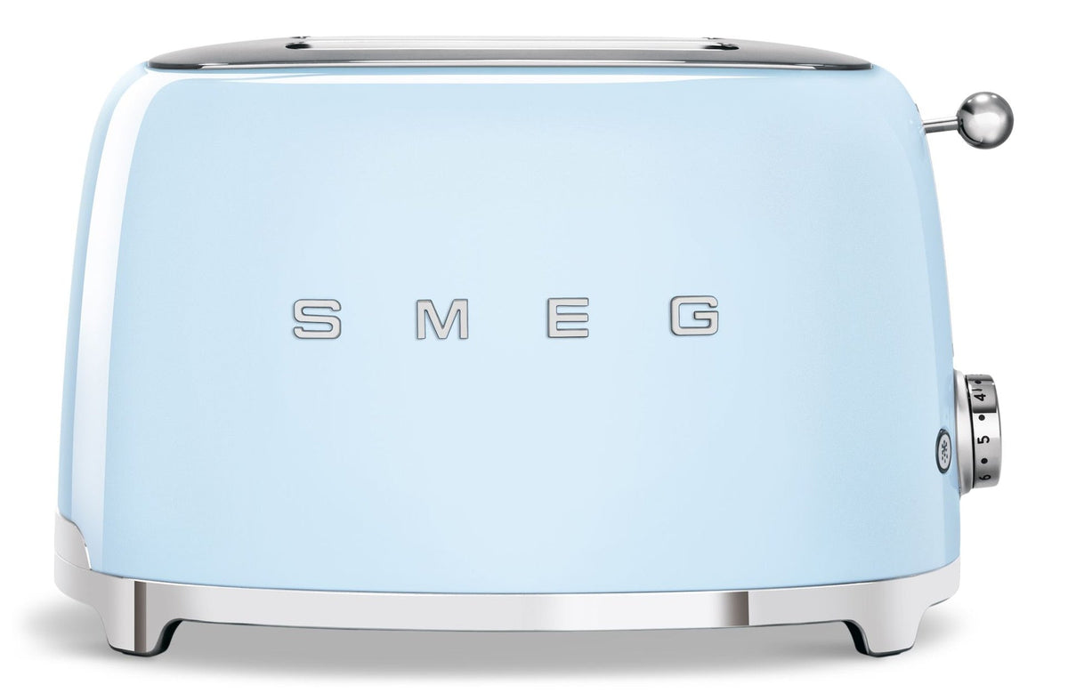 Retro Style Electric Toaster with Multi-Function Control, Light Blue, 2-Slices