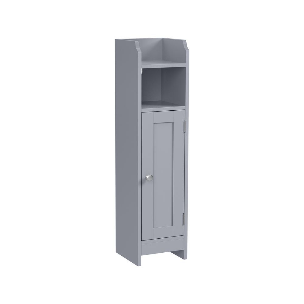 Home 6-Tier Dove Grey Cabinet with 5 Adjustable Shelves