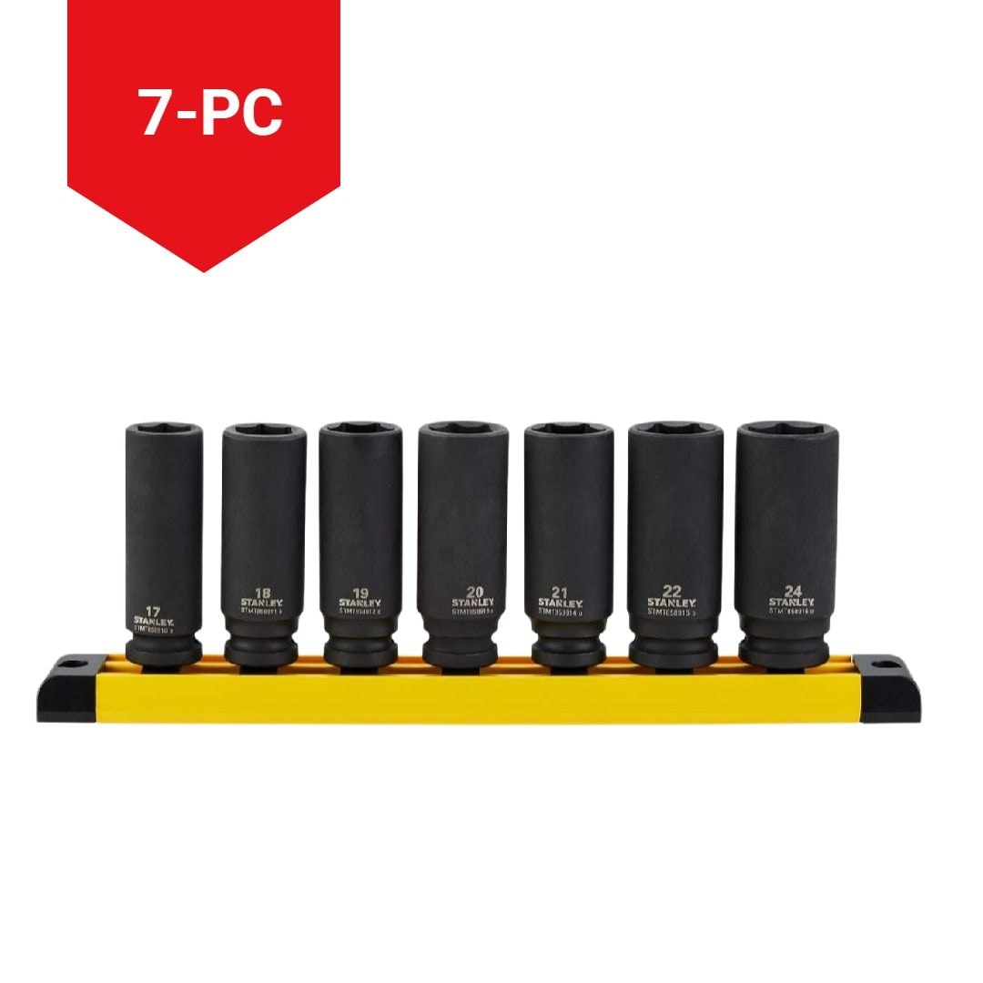 Pro 1/2-in Deep Impact Socket Set, Metric, 7-pc