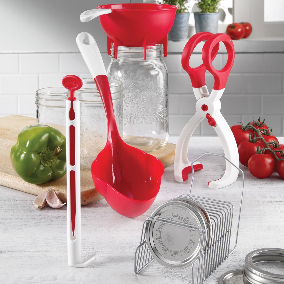 Half Pint Dishwasher Safe Canning Ladle, Red