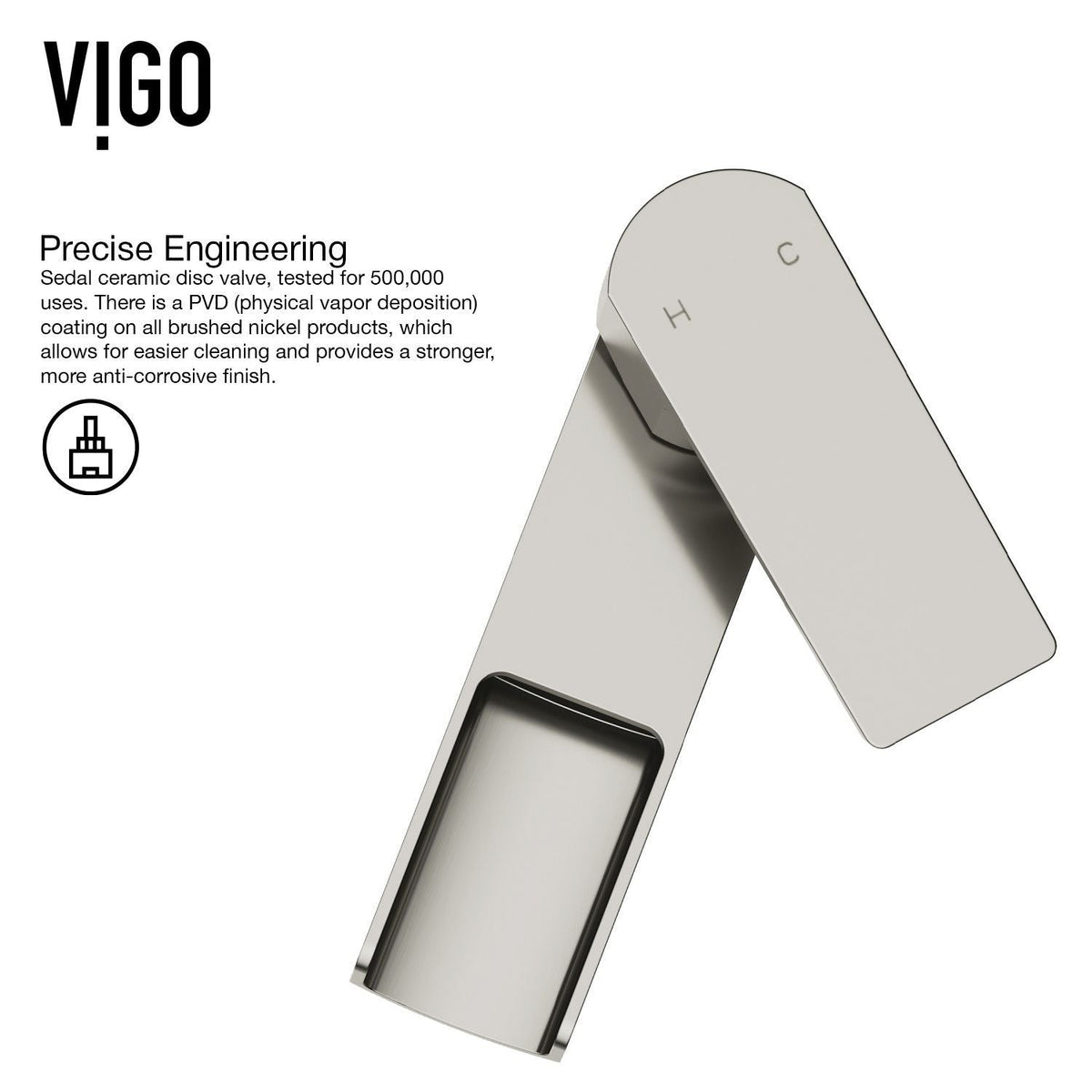 Amada 11-in Brushed Nickel Vessel Bathroom Faucet