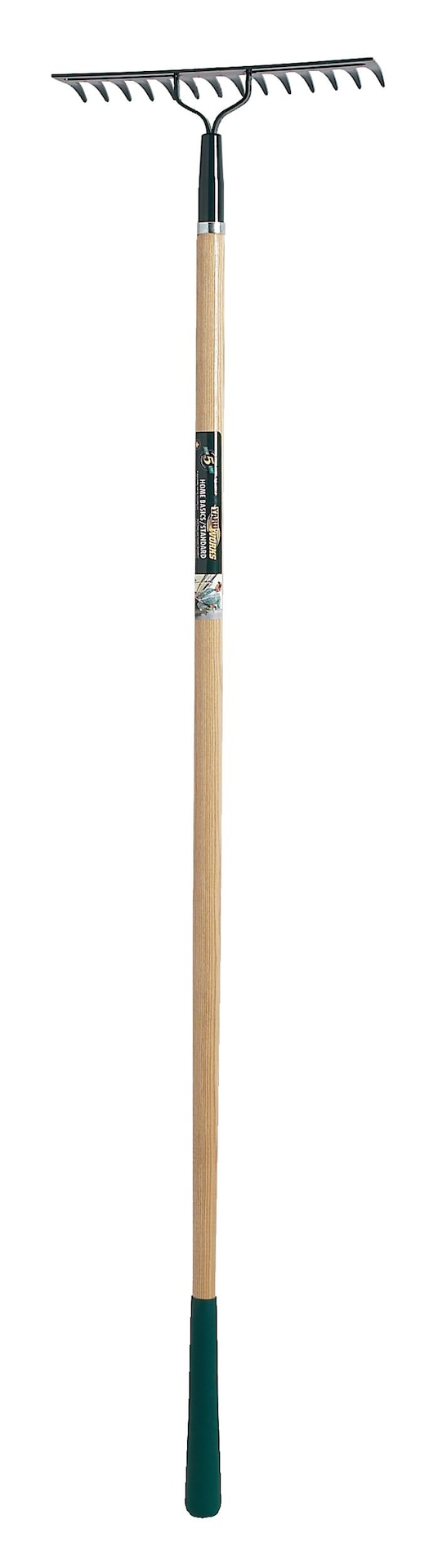 14-in Wide Metal 14-Tine Head Rake, 48-in Hardwood Shaft