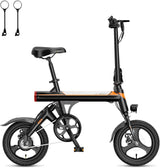 EB3 Electric Bike Adults 21mph, 500W Peak Motor, 270Wh Battery, Rear Suspension, 3 Levels Assist, 14" Folding Ebike for Adults and Teens, Complies to UL2849