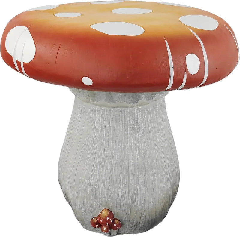 Resin statue 20.8 feet tall, indoor and outdoor dining table, large-sized sculpture, garden lawn, pool decoration, exterior courtyard of buildings, round dining table, chair decoration, red mushrooms A7918