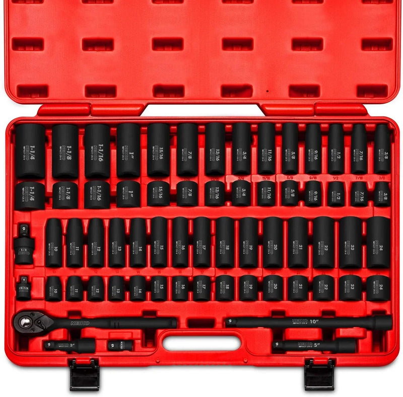 1/2" Drive Master Impact Socket Set, 65 Piece B1765