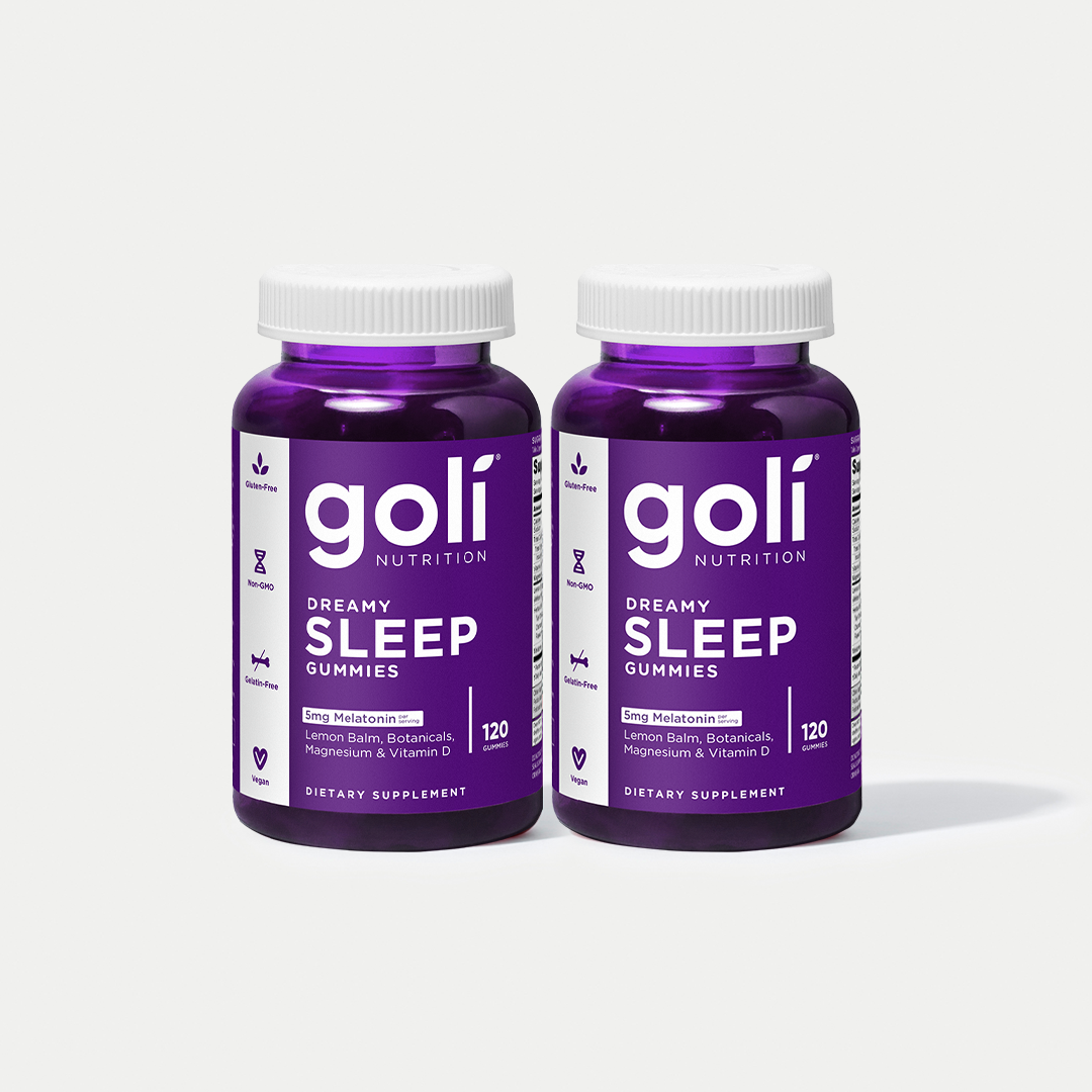 Goli 2 Bottles of 120ct Sleep Gummies — Melatonin, Lemon Balm & Magnesium