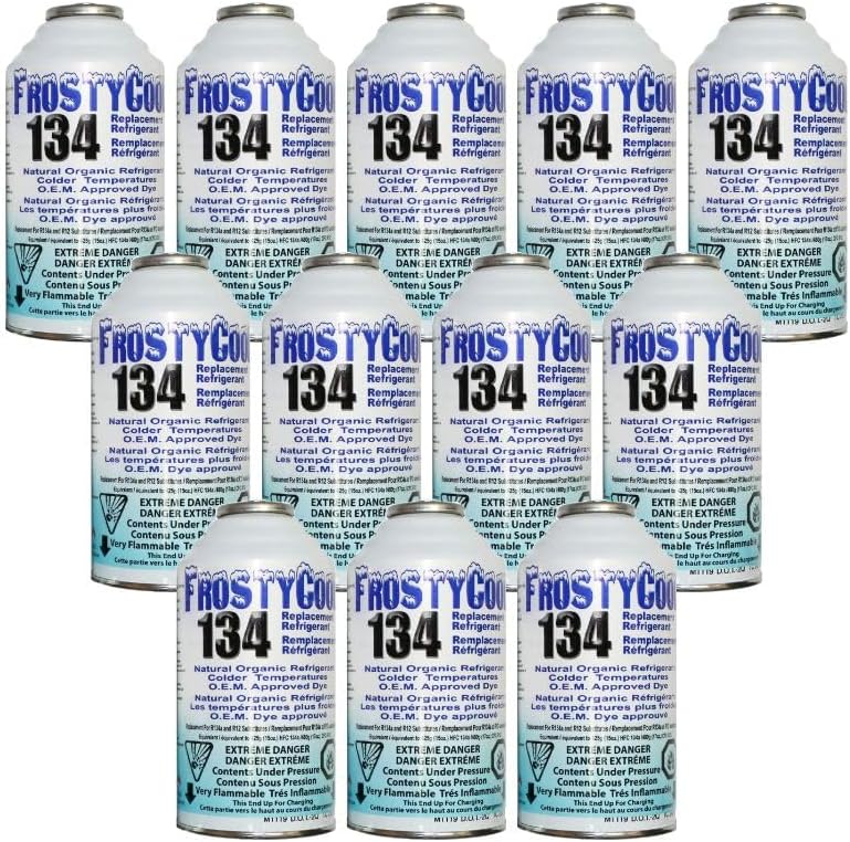 134 AC Replacement Refrigerant for R134a with R134 R12 AC Refrigerant 6oz. (Pack of 12) L7084