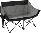 Double camping chair - Large-sized adult camping couple seat cushion suitable for two people. 650 pounds load-bearing capacity - Heavy-duty foldable camping chair, equipped with a cooling bag, suitable for outdoor activities and beach use.