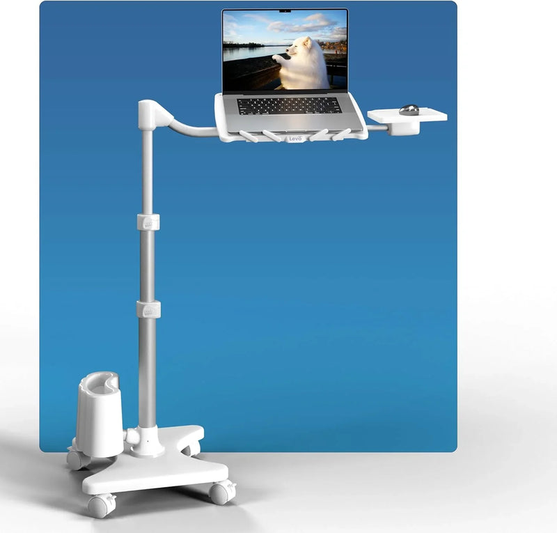Adjustable laptop stand - Portable computer table and comfortable desk suitable for beds, sofas or offices - Portable mobile workstation, can be tilted - Suitable for devices under 16 inches - Brown and black X886
