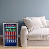 Beverage Refrigerator Cooler | 126 Cans Free Standing with Right Hinge Glass Door