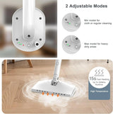 Steam Cleaner, 6 in1 Rotated Steam Mop Cleaner with 2 Modes, 2 Microfiber Pads, 400ML Removable Tank, 23FT Power Cable, Detachable Steam Mops for Floor, Laminate Floor, Tiles Cleaning (Light Blue)