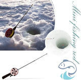 Ponds Pole Outdoor Sport Fishing Winter Ice Fishing Rod Mini Accessories for Outdoor Fishing Portable Supply (Size: 52CM)