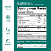 Goli Matcha Mind Gummies — Green Tea Powder With Cognizin For Focus, Vegan