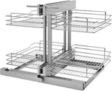 18-inch double-layer removable shelves with 4 shelves, silver color