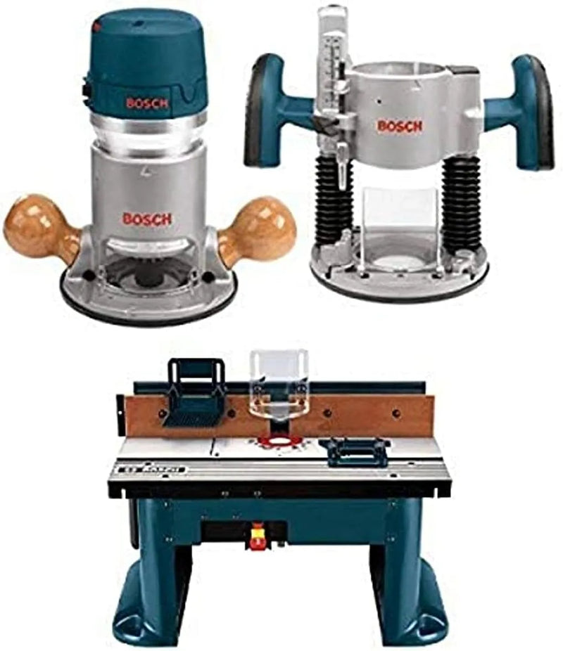1617EVSPK Wood 12 Amp Router Tool Combo Kit - 2.25 Horsepower Plunge Router & Fixed Base with a Variable Speed L9509
