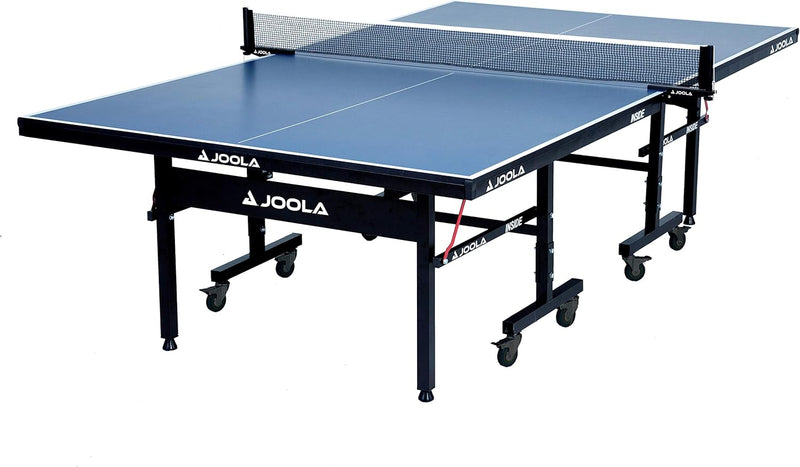 Professional-grade medium-density fiberboard indoor table tennis table, equipped with a quick-locking table tennis net and a stand set - assembled in 10 minutes easily - of high quality - foldable, with a single-player playing mode V9623