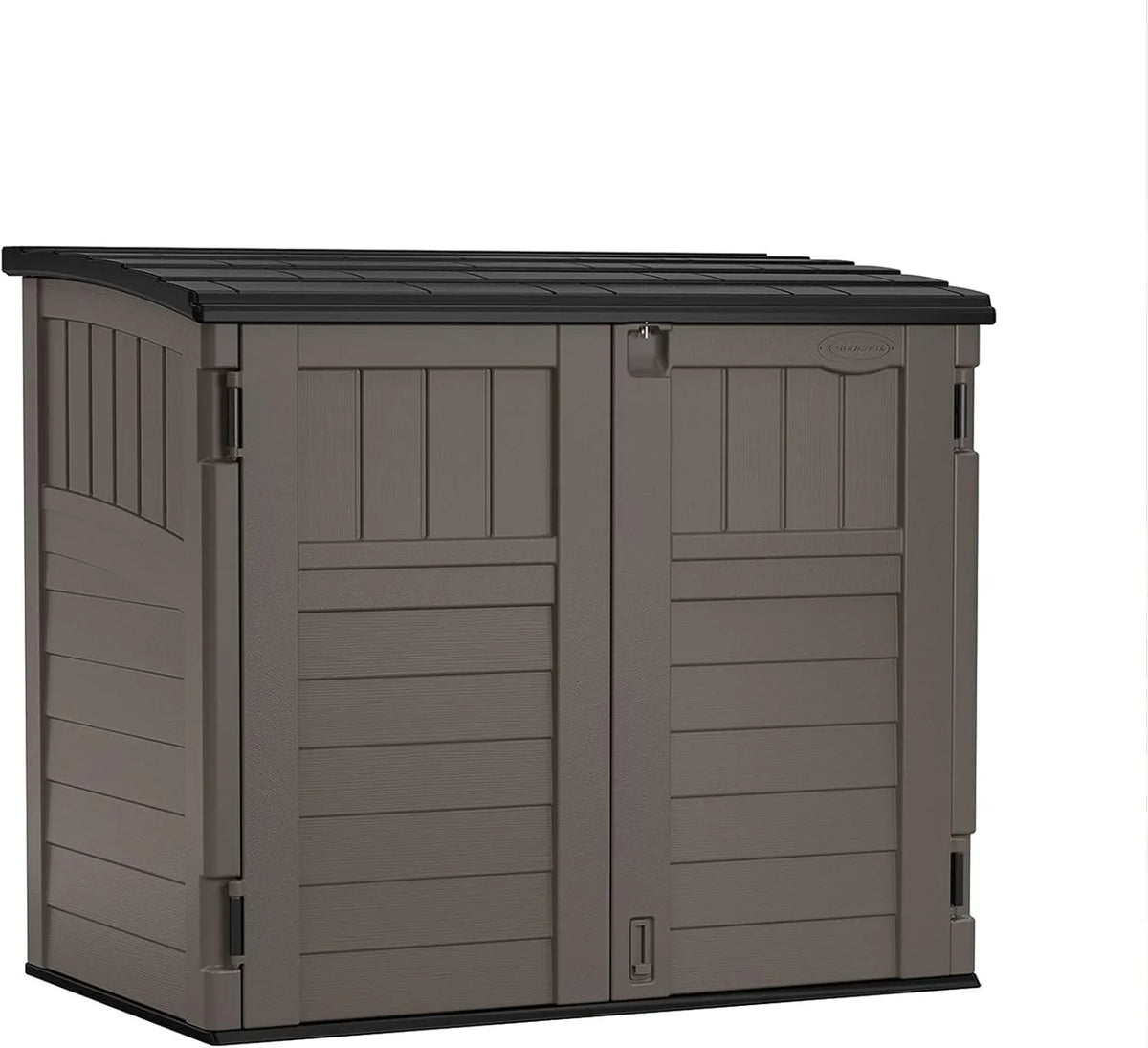 34 Cu. Ft. Horizontal Shed for Outdoor Storage w/Locking System, Stoney/Black