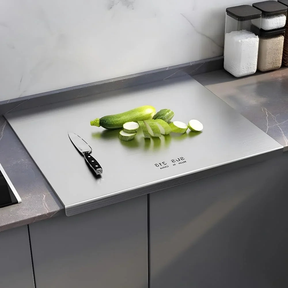 316 Stainless Steel Cutting Board,Cutting Boards for Kitchen,Chopping Board,Large Cutting Board for Chopping Meat,Vegetables,Fruits,Cheese 39.37 * 22.83in