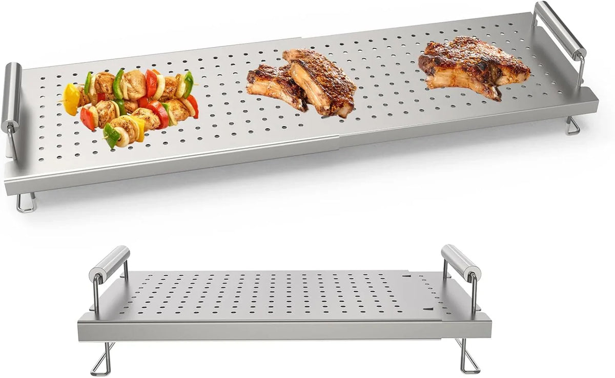 Adjustable baking pan heating/cooling rack, suitable for baking pan accessories, with dimensions of 17 inches, 22 inches, 28 inches, 36 inches. Universal stainless steel heating tray/heating rack shelf/heater