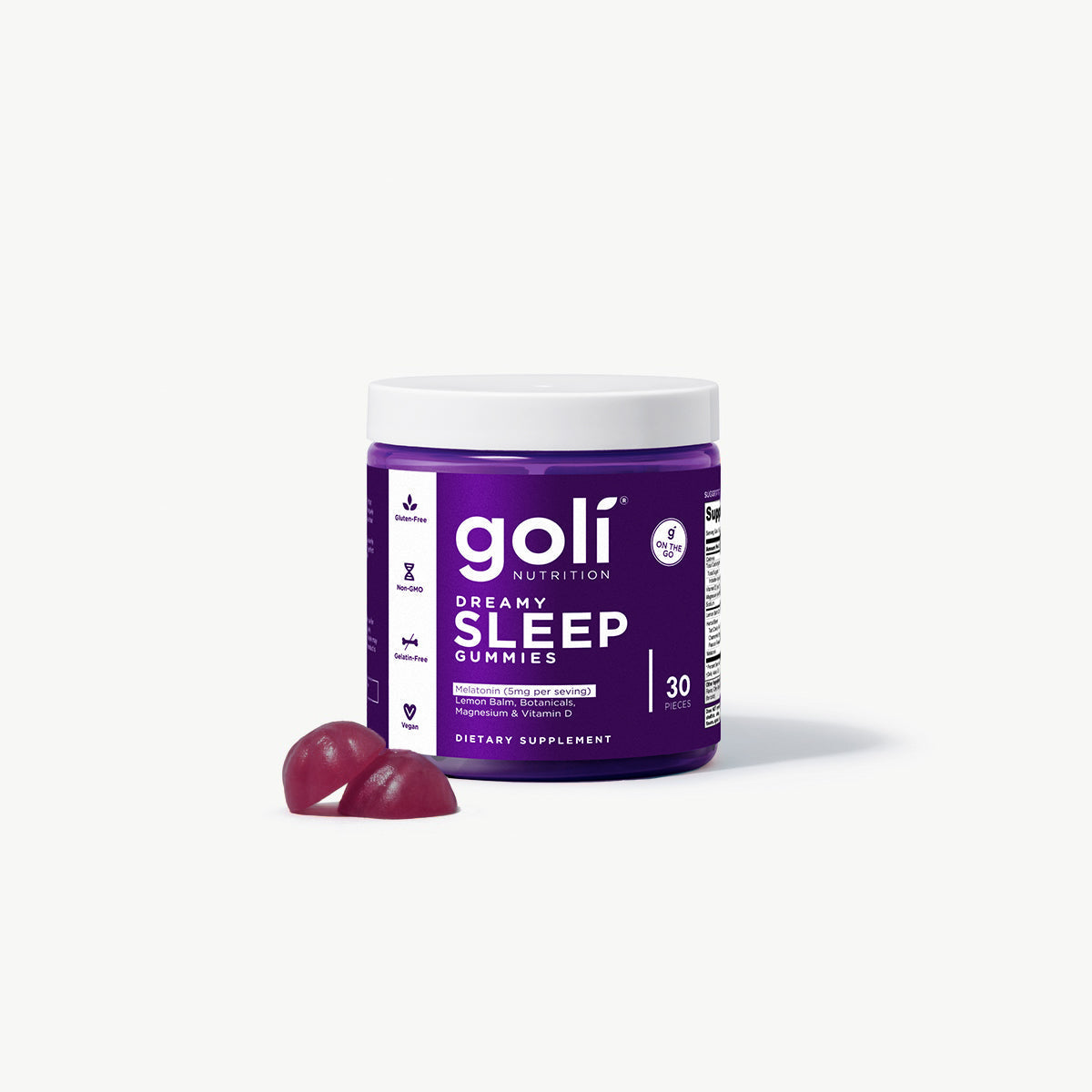 Melatonin, Magnesium & Lemon Balm Gummy Case Pack — Goli Nutrition 30 count Sleep Gummies