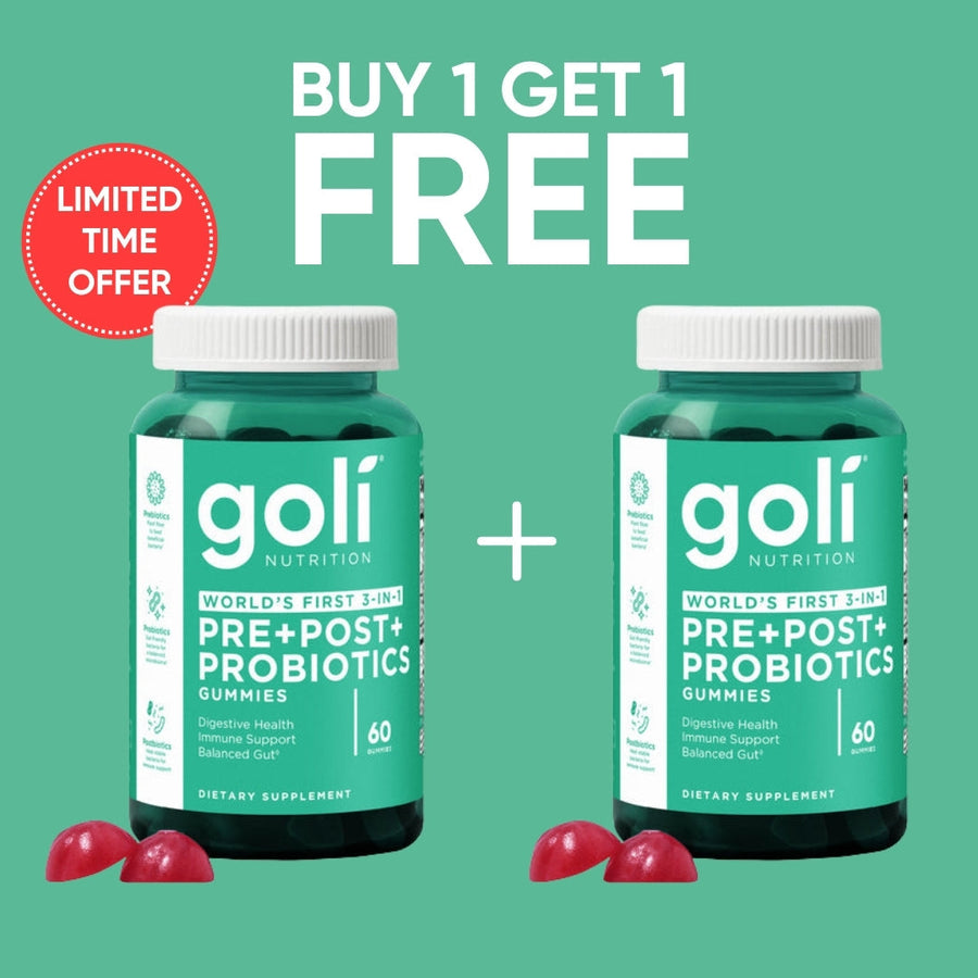 3-In-1 Pre, Post And Probiotic Blend — Goli® Probiotic+ Gummies Double Pack